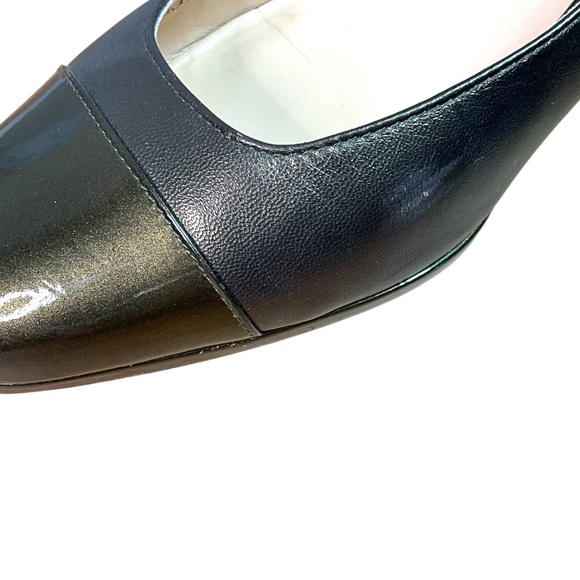 COLE HAAN x NIKE AIR Genuine Leather Olive Green Low Heeled Pumps Sz 9B - Picture 5 of 12